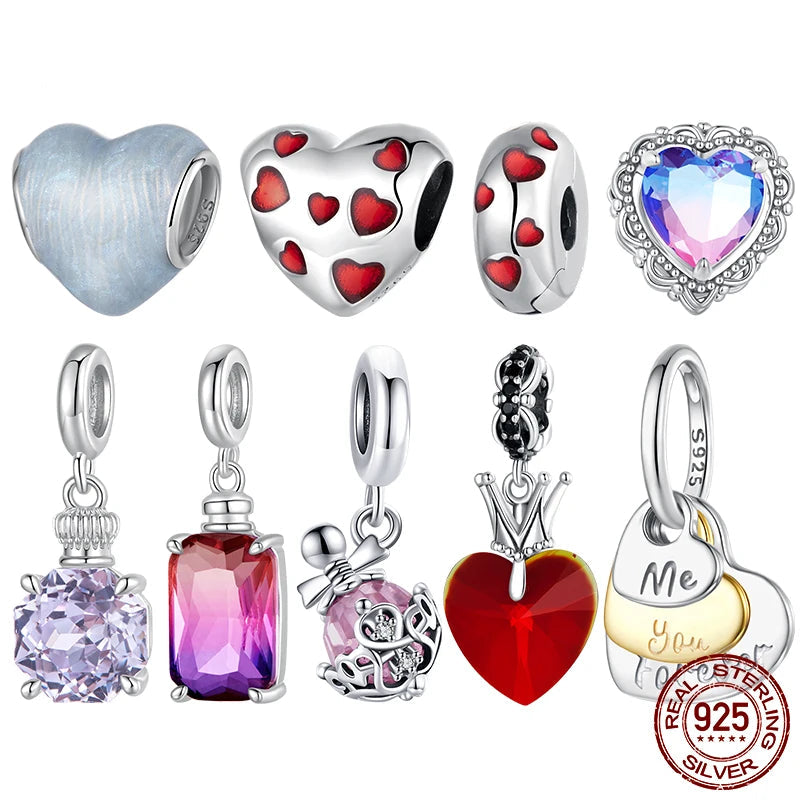 Sterling Silver Red Heart Charm