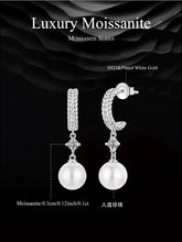 Twisted Hook Pearls Moissanite Stud Earrings