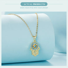 Trendy Fatima's Guarding Hand Pendant Hamsa Lucky Necklaces