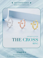 Retro Pattern Cross Ring