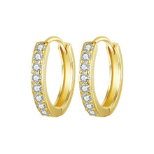 Sterling Silver Classic CZ Huggie Hoop Earrings