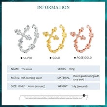 Retro Pattern Cross Ring