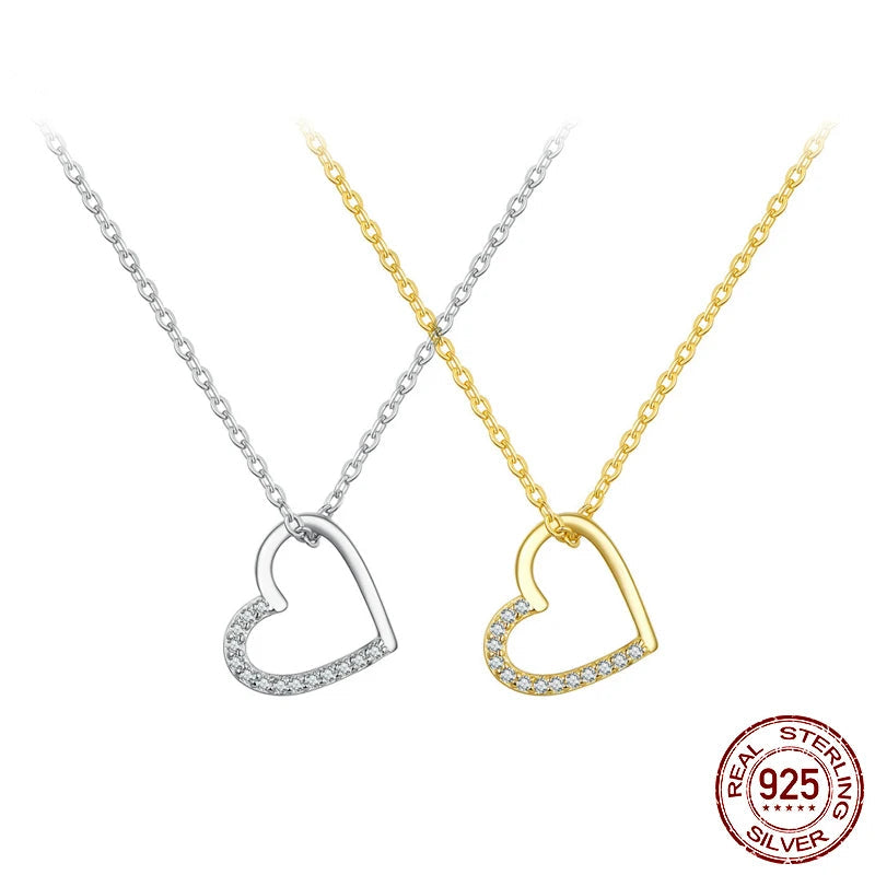 Sterling Silver The shape of love Chain Necklace