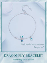 Green and Blue Enamel Dragonfly Bracelet