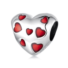 Sterling Silver Red Heart Charm