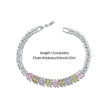 Original Sparkling Leaves White Gold Bracelet