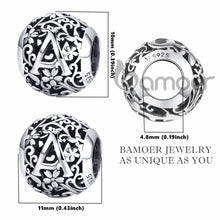 Sterling Silver Retro Letter Charms