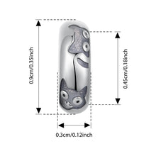 Sterling Silver Paw Print Silicone Beads Retro Pet Heart Charm