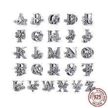 Letter Retro Charms Alphabet Beads Fit Charm Bracelet