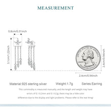 Sterling Silver Flower Tassel Front-Back Earrings