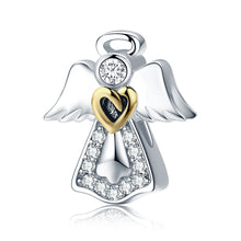 Sterling Silver Angel Love Pendant Faith Guard Charm Peace Dove Beads