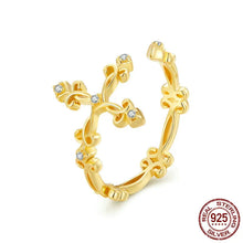 Retro Pattern Cross Ring