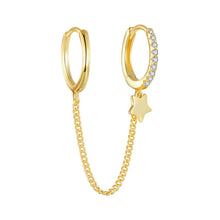 Double Circle Hoop Earrings Long Chain Earrings