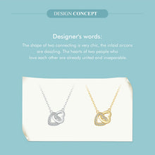 Sterling Silver Connected Heart Pendant Necklace