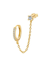 Double Circle Hoop Earrings Long Chain Earrings