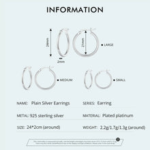 Sterling Silver Bold Classic Hypoallergenic Hoop Earrings