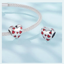 Sterling Silver Red Heart Charm