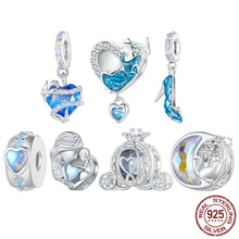 Sterling Silver Pumpkin Carriage Bead Magic Dancing Shoes Pendant Charms