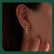 Sterling Silver Snowflake Bell Stud Earrings