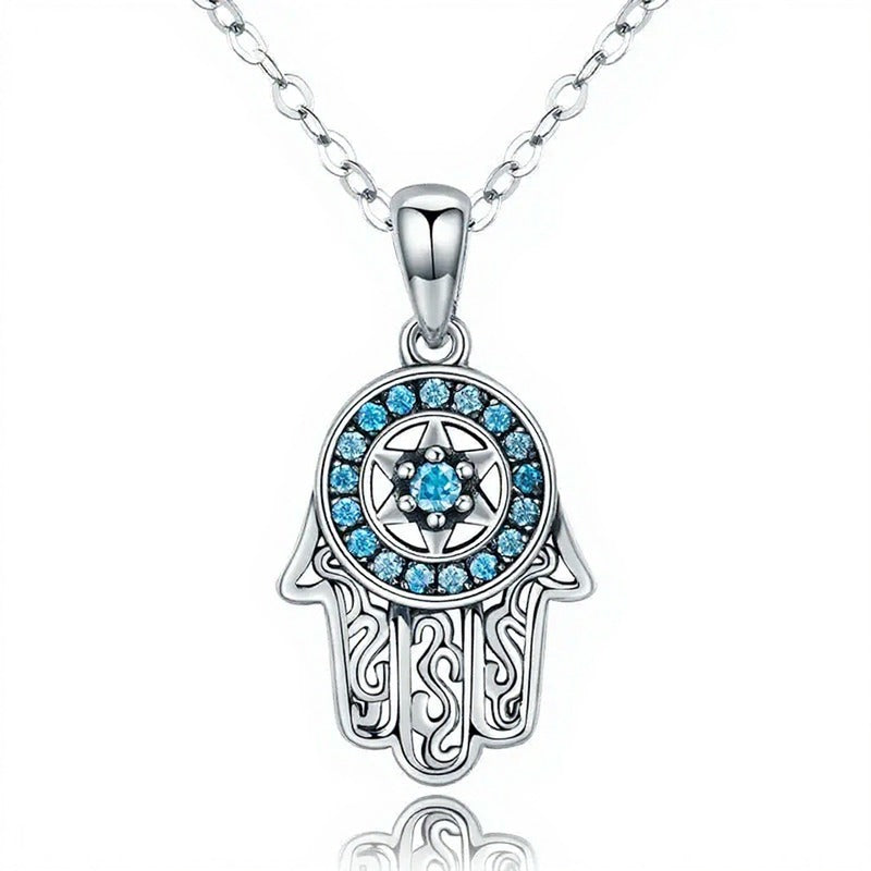 Trendy Fatima's Guarding Hand Pendant Hamsa Lucky Necklaces