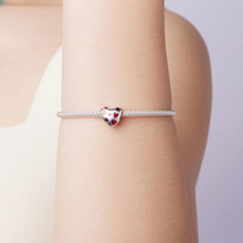 Sterling Silver Red Heart Charm