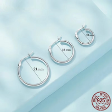 Large Hoop Plain Silver Earrings