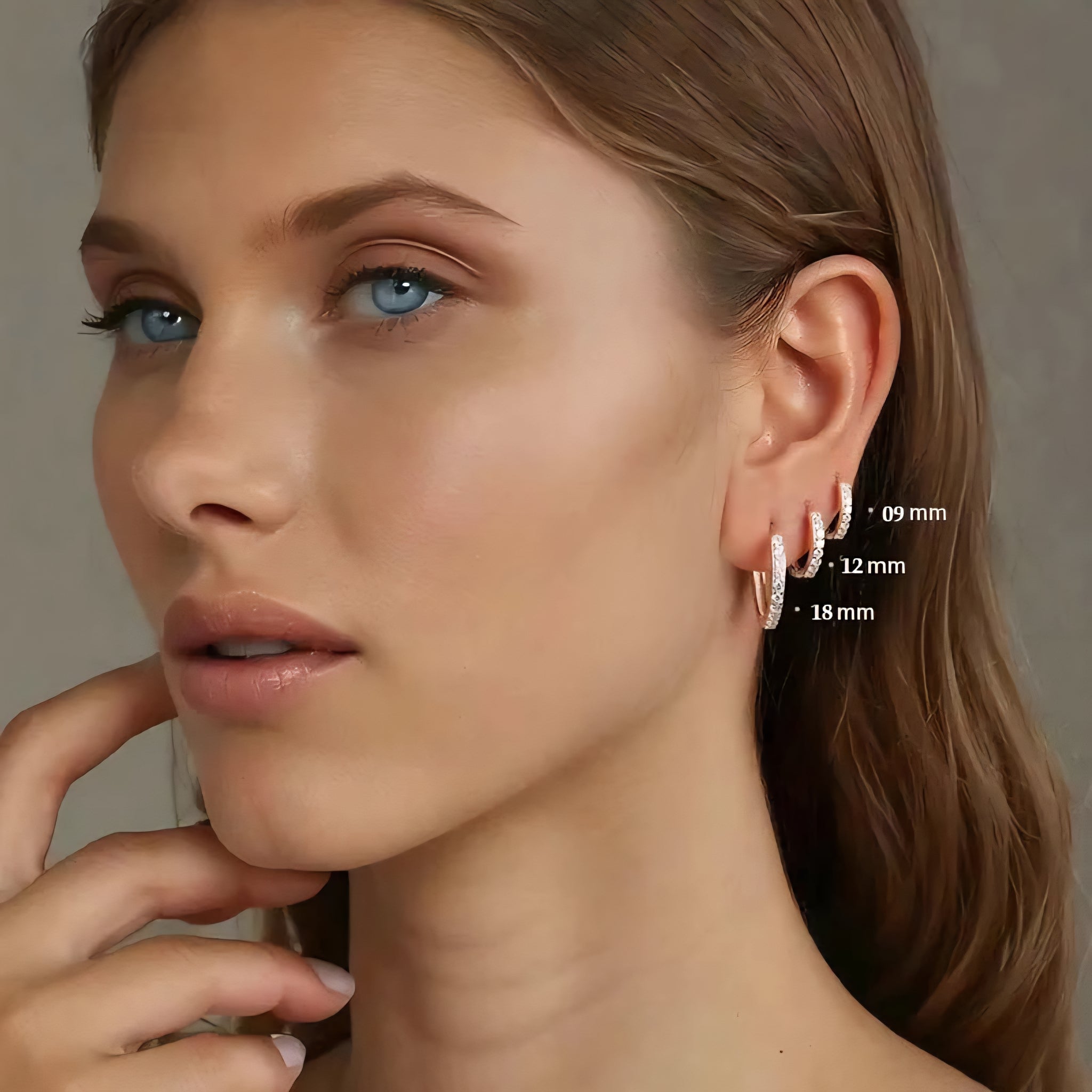 Sterling Silver Classic CZ Huggie Hoop Earrings